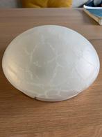 Plafondlamp - Wit Gemarmerd Glas, Huis en Inrichting, Lampen | Plafondlampen, Ophalen of Verzenden, Gebruikt, Glas