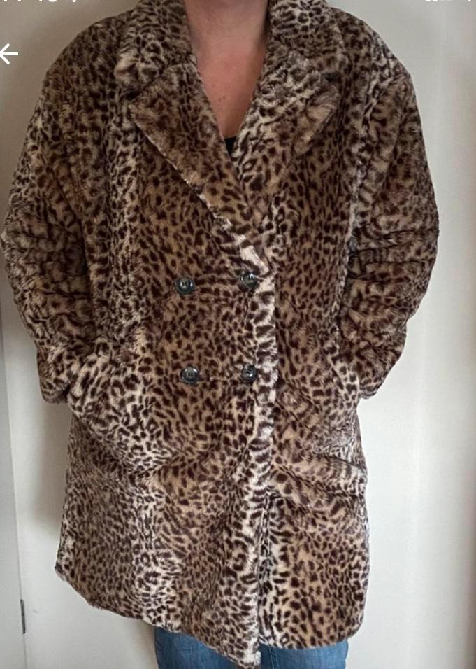 Vero Moda Leopard Jas Maat 44/46 XL, Kleding | Dames, Jassen | Winter, Zo goed als nieuw, Maat 46/48 (XL) of groter, Bruin, Ophalen of Verzenden