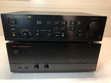 LUXMAN M-383/C-383 voor en eind versterker met garantie!