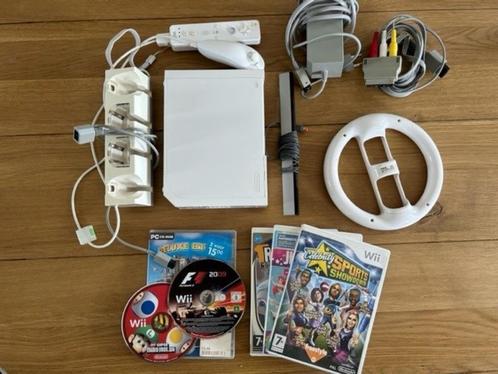 Nintendo Wii Console + accessories + games, Spelcomputers en Games, Spelcomputers | Nintendo Wii, Gebruikt, Met 1 controller, Met games