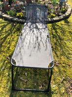 Inklapbare ligbed verstelbaar kleur zwart voor 35 euro, Tuin en Terras, Ligbedden, Ophalen of Verzenden, Zo goed als nieuw, Aluminium