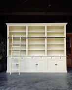 Crème Boekenkast | Bibliotheekkast | Open vakkenkast  #2694, Niet ingevuld, Gebruikt, Met deur(en), 200 cm of meer
