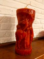 VINTAGE KAARS PAARDEN ROOD RETRO OUD KERST KANDELAAR, Ophalen of Verzenden, Huis en Inrichting