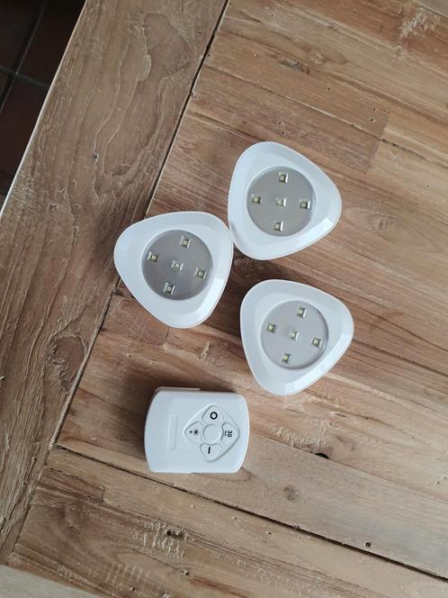 3 Led lampen met afstandsbediening, Huis en Inrichting, Lampen | Overige, Zo goed als nieuw, Ophalen
