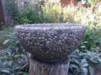 Gratis plantenbak steen 40 cm doorsnee, Tuin en Terras, Bloembakken en Plantenbakken, Ophalen, Gebruikt