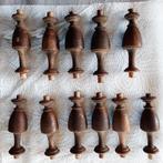 20 antieke, kleine eiken spindels / meubel balusters mini, Ophalen