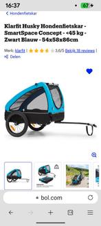Hondenfietskar fietskar Klarfit tot 45 kg, Ophalen, Opvouwbaar, Hondenkar, 40 tot 60 kg