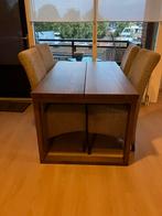 Mooie eettafel met 4 stoelen, Ophalen, Zo goed als nieuw, 4 tot 6 stoelen
