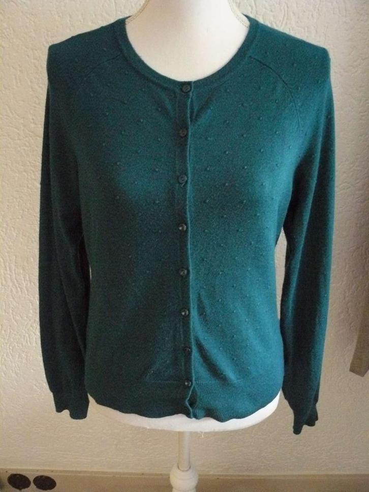 Groen/blauw King Louie drop vest maat L., Kleding | Dames, Truien en Vesten, Zo goed als nieuw, Maat 42/44 (L), Groen, Ophalen of Verzenden