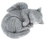 Tuinbeeld poes met vleugels kunststof, Tuin en Terras, Verzenden, Zo goed als nieuw, Kunststof