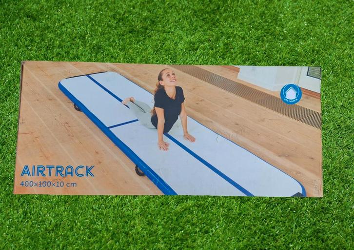 Nieuw: Airtrack Gymnastiek Mat 400x100x10cm  - Opblaasbaar, Sport en Fitness, Fitnessmaterialen, Zo goed als nieuw, Fitnessmat