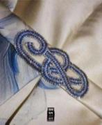 Sonia Pena - Prachtige Jurk met mouw maat 50 - Nieuw €450, Kleding | Dames, Jurken, Blauw, Maat 46/48 (XL) of groter, Nieuw, Ophalen of Verzenden