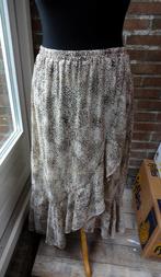 Beige Flamant Rose rok met bruin wit en goud spikkels mt L, Kleding | Dames, Rokken, Verzenden, Beige, Maat 42/44 (L), Flamant Rose