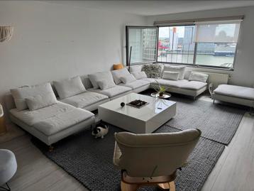 Ikea Sodermamn wit stof groot 2x chaise lounge beschikbaar voor biedingen