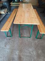 Biertafel set, Tuin en Terras, Ophalen, Zo goed als nieuw, Rechthoekig