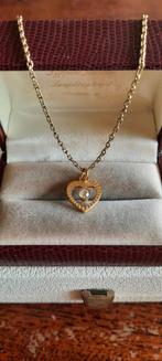 Vintage ketting Blanche Porte Hong Kong, hartje met kristal, Sieraden, Tassen en Uiterlijk, Ophalen of Verzenden, Zo goed als nieuw