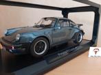 Porsche 911 (930) Turbo 3.3 blauw-metallic 1988 Norev 1:18, Hobby en Vrije tijd, Modelauto's | 1:18, Nieuw, Ophalen of Verzenden