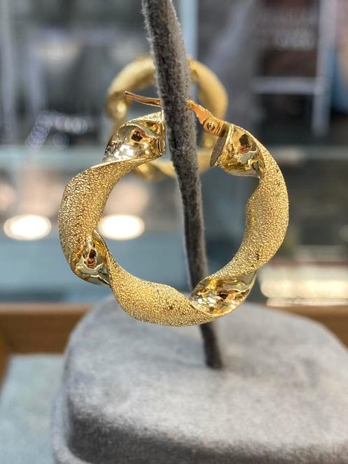 14k Gouden Wokkels, Sieraden, Tassen en Uiterlijk, Oorbellen, Nieuw, Goud, Ophalen of Verzenden