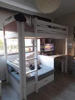 Hoogslaper jip met zitgedeelte en bureau, Huis en Inrichting, Slaapkamer | Stapelbedden en Hoogslapers, Gebruikt, Eenpersoons