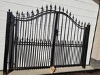 Mooi hoog sierhekwerk, Ophalen, IJzer, 200 cm of meer, Draaipoort