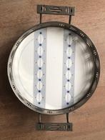 Vintage art-deco dienblad met porseleinen tegel, Antiek en Kunst, Ophalen of Verzenden