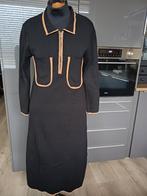 zgan zwart met bruin winter jurk Zara mt L, Maat 42/44 (L), Ophalen of Verzenden, Zo goed als nieuw, Onder de knie