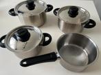 Bk pannen set, Huis en Inrichting, Keuken | Potten en Pannen, Ophalen of Verzenden, Zo goed als nieuw, Rvs, Pannenset