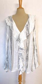 Ibiza look leuke beige top/tuniek! L/XL, Kleding | Dames, Blouses en Tunieken, Verzenden, Zo goed als nieuw, Maat 42/44 (L), Wit