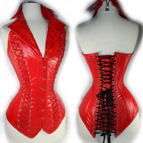 Rood leren korset met v-hals dames vrouwen punk corset, Kleding | Dames, Ondergoed en Lingerie, Body of Korset, Rood, Verzenden