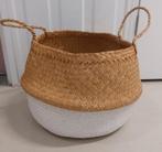 Rieten mand, Huis en Inrichting, Woonaccessoires | Schalen en Manden, Ophalen, Mand, Rond, Zo goed als nieuw