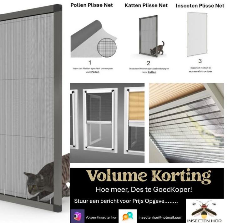 Insecten plisse hor, Doe-het-zelf en Verbouw, Deuren en Horren, Zo goed als nieuw, Binnendeur, 200 tot 215 cm, 80 tot 100 cm, Verzenden