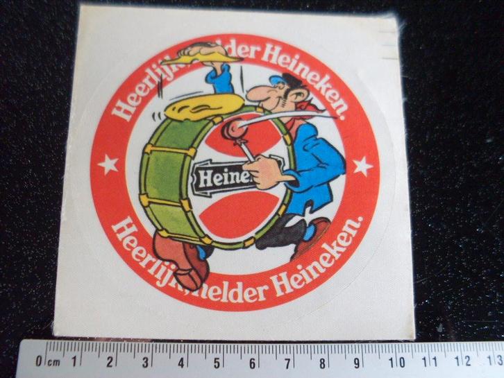 sticker heerlijk helder heineken carnaval trom logo, Verzamelen, Stickers, Zo goed als nieuw, Merk, Verzenden