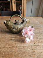 Prachtig Oude koperen theepot visvorm - China verzamelobject, Ophalen of Verzenden, Koper