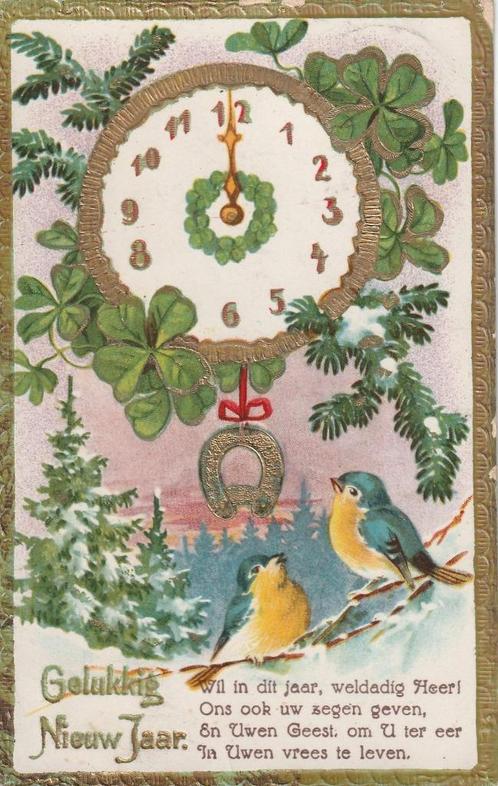 GOUDOPDRUK KLAVERVIER JAREN 20 ZEER MOOIE OUDE KAART KG782, Verzamelen, Ansichtkaarten | Themakaarten, Gelopen, 1920 tot 1940