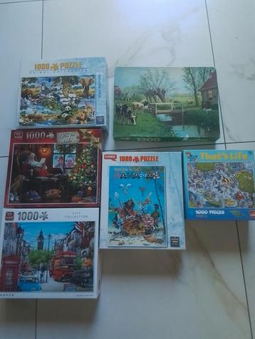 Diverse collectie legpuzzels 1000 en 1200 stukjes beschikbaar voor biedingen