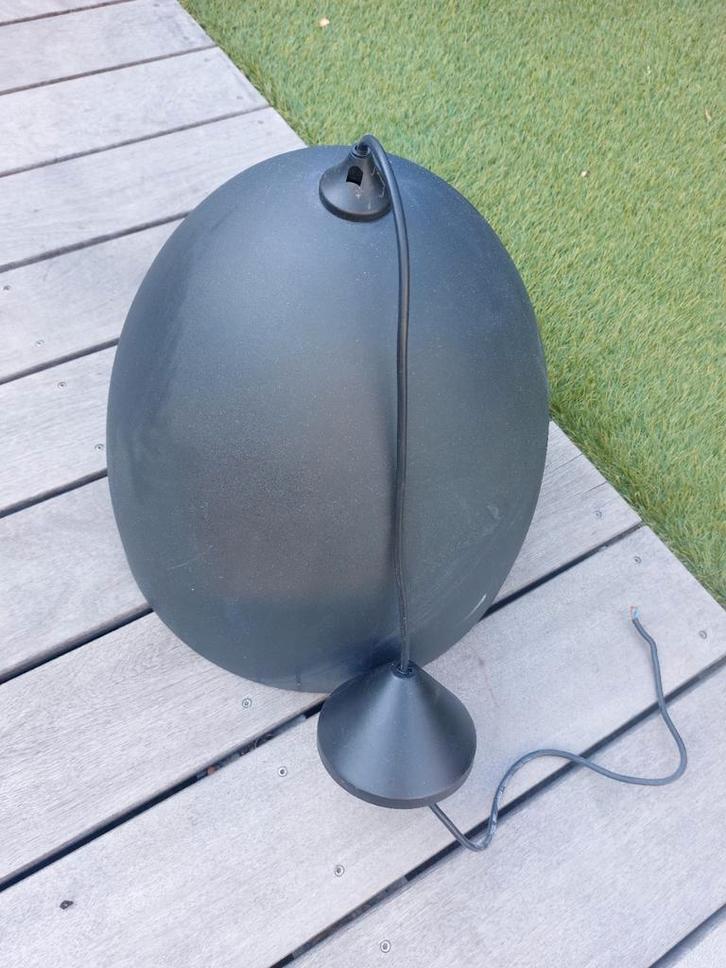 2x Industriële Hanglamp Bol Zwart, Antiek en Kunst, Antiek | Lampen, Ophalen of Verzenden