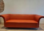 Design leren Montel bank - oranje, Ophalen, Gebruikt, Driepersoons, Modern