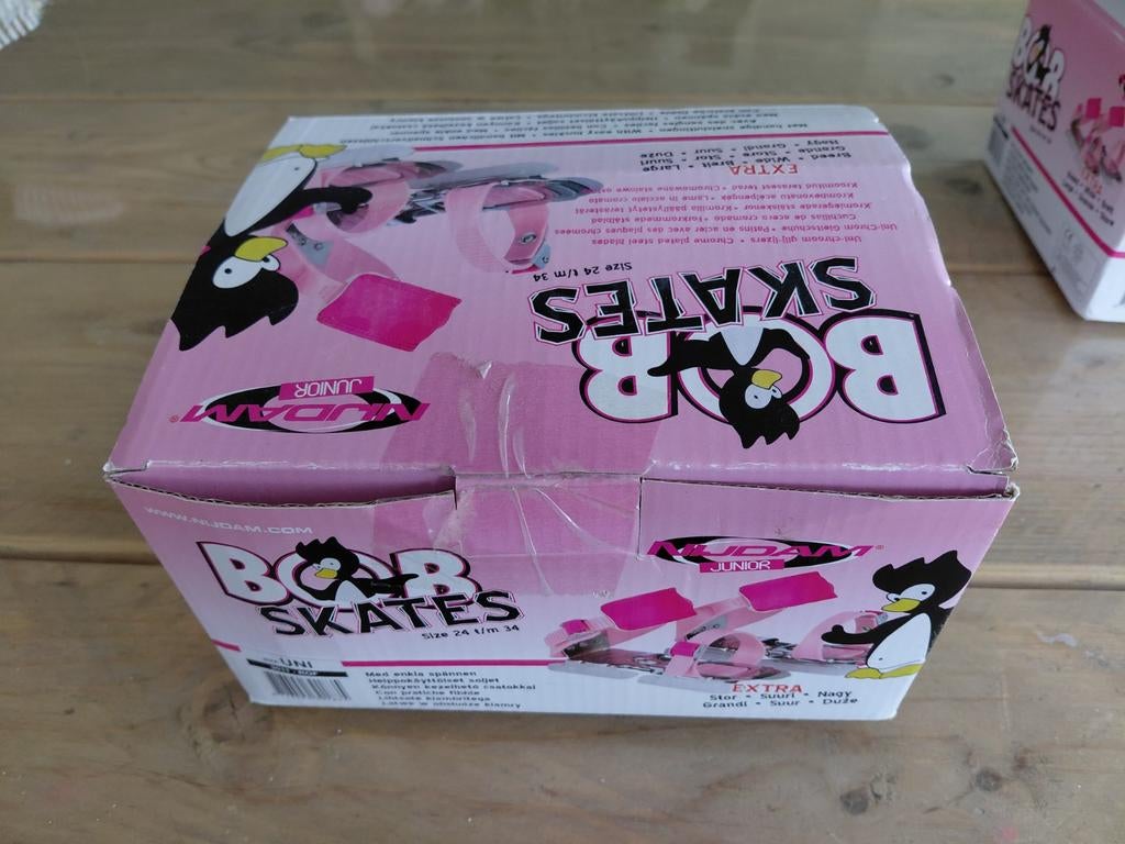 Nijdam bob skates extra breed roze maat 24 t/m 34, Ophalen of Verzenden, Overige typen, Nijdam