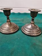 kandelaars verzilverd 2 stuks, Ophalen of Verzenden, 'T Olde Gre-j, Info@toldegrej.nl, Endepoelstraat 20f Didam