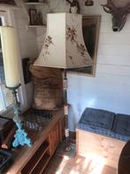 Marmeren koperen staande lamp prachtige details teab, Antiek en Kunst, Ophalen of Verzenden