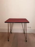 Vintage tafeltje 50’s, Huis en Inrichting, Tafels | Bijzettafels, Ophalen, Gebruikt, Rechthoekig, 60 cm of meer
