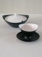 REGINA plateel keramiek servies onderdelen zwart-wit, Antiek en Kunst, Antiek | Servies los, Verzenden