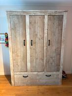 Kledingkast Dirksland - steigerhout, Ophalen, 200 cm of meer, 150 tot 200 cm, 50 tot 75 cm