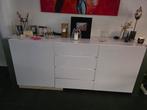 Moderne Dressoir/TV-meubel - Wit Hoogglans, Huis en Inrichting, Kasten | Dressoirs, Ophalen, Overige materialen, Gebruikt, 200 cm of meer
