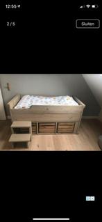 Steigerhout bed, Kinderen en Baby's, Kinderkamer | Bedden, Gebruikt, Ophalen of Verzenden, Matras, 160 tot 180 cm