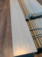 Houten (lindehout) jaloezie met ladderband, Zo goed als nieuw, Grijs, 150 tot 200 cm, 50 tot 100 cm