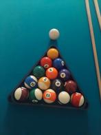 Set poolballen met driehoek – compleet en netjes gebruikt, Sport en Fitness, Biljarten en Poolen, Ophalen, Zo goed als nieuw, Pooltafel