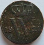 Halve cent 1828U, Verzenden, Koning Willem I, Overige waardes, Losse munt