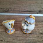 Tuitje (6 cm) en Barstje (5 cm), Mrs Potts and Chips, Ophalen of Verzenden, Gebruikt, Beeldje of Figuurtje