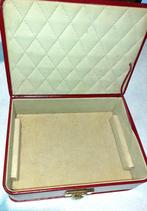 Juwelendoos vintage rood leder '70, Verzenden, Zo goed als nieuw, Met slot, Hardcase
